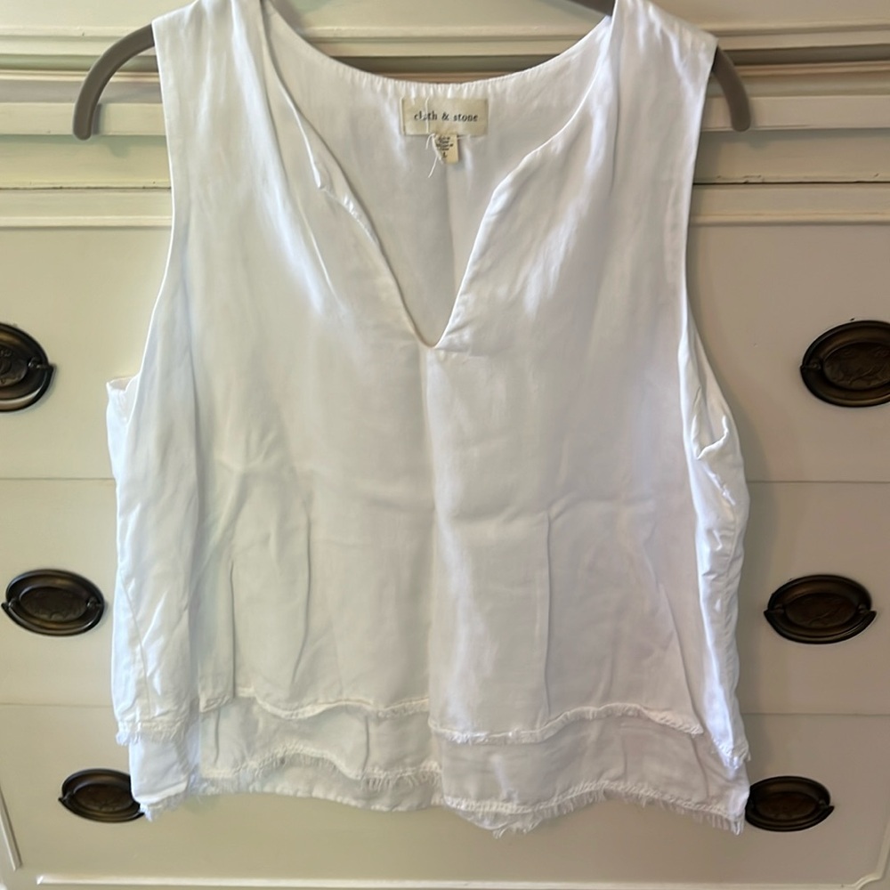 Cloth & Stone white tank - size L